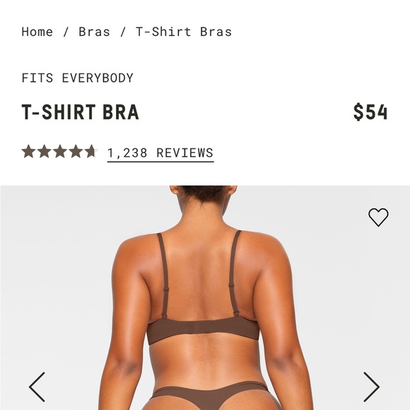 NWOT Skims fits everybody tshirt bra 34DD - Picture 4 of 6